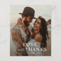 Cartões de agradecimentos de Casamento de Foto Mod