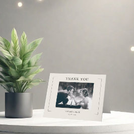 Cartões de agradecimentos de Casamento de Foto Na 