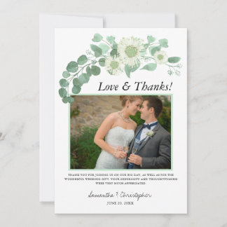 Cartões de agradecimentos De Casamento De Foto Por