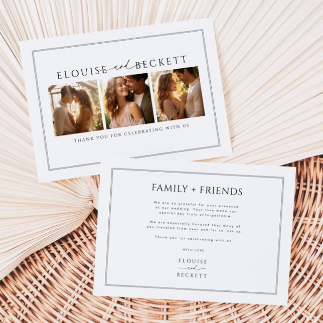 Cartões de agradecimentos de Casamento de Foto Pre (Criador carregado)