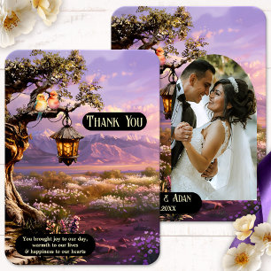 Cartões de agradecimentos de Casamento de Foto Rom