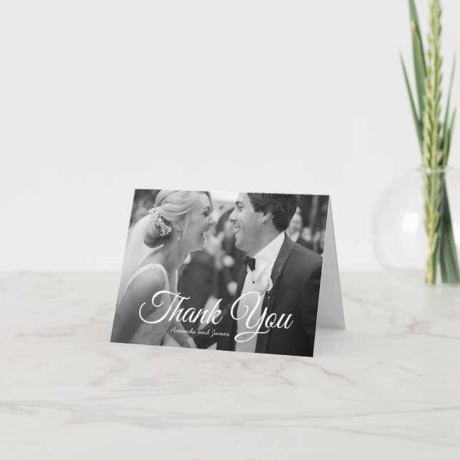 Cartões de agradecimentos de Casamento de Fotograf (Frente)