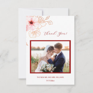 Cartões de agradecimentos de Casamento de Fotograf