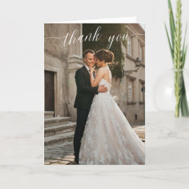 Cartões de agradecimentos de casamento de fotos co