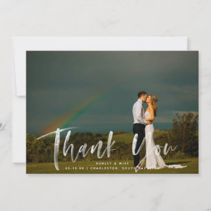 Cartões de agradecimentos De Casamento De Fotos D