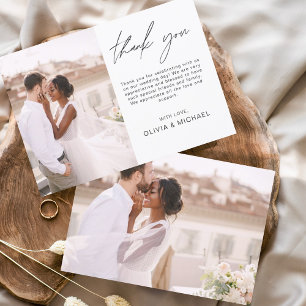 Cartões de agradecimentos de Casamento de Fotos de