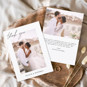 Cartões de agradecimentos de Casamento de Fotos de