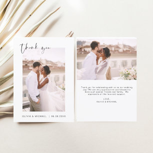Cartões de agradecimentos de Casamento de Fotos de