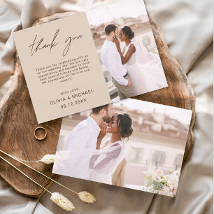 Cartões de agradecimentos de Casamento de Fotos de