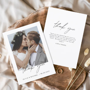 Cartões de agradecimentos de Casamento de Fotos de