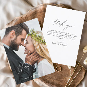 Cartões de agradecimentos de Casamento de Fotos de