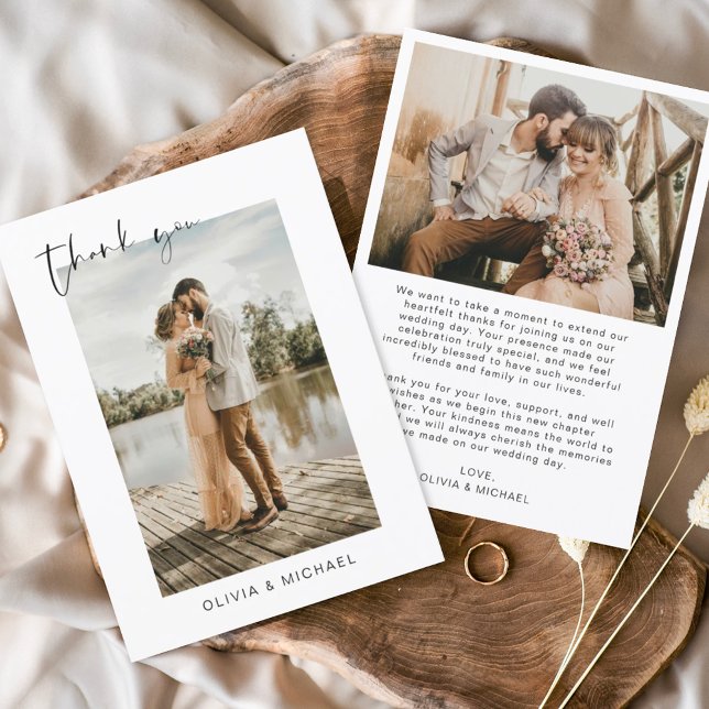 Cartões de agradecimentos de Casamento de Fotos de (Criador carregado)
