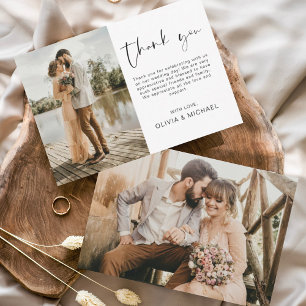 Cartões de agradecimentos de Casamento de Fotos de