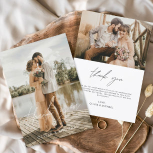 Cartões de agradecimentos de Casamento de Fotos de