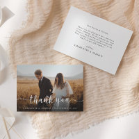 Cartões de agradecimentos de Casamento de Fotos de