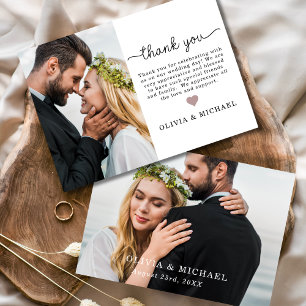 Cartões de agradecimentos de Casamento de Fotos de