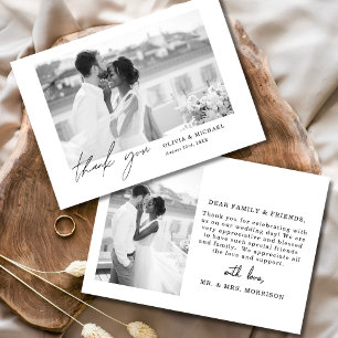 Cartões de agradecimentos de Casamento de Fotos de