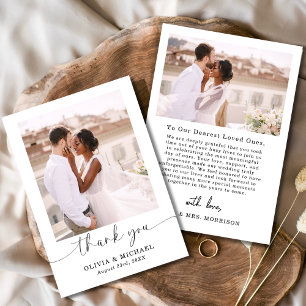 Cartões de agradecimentos de Casamento de Fotos de