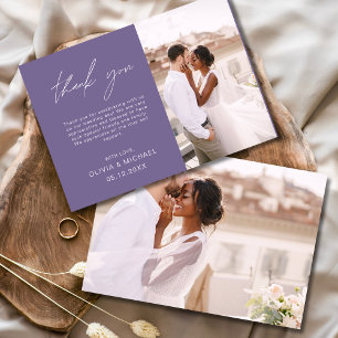 Cartões de agradecimentos de Casamento de Fotos de