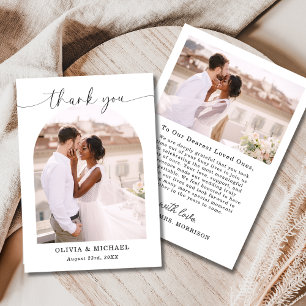 Cartões de agradecimentos de Casamento de Fotos de