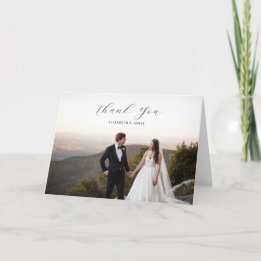 Cartões de agradecimentos de Casamento de Fotos de