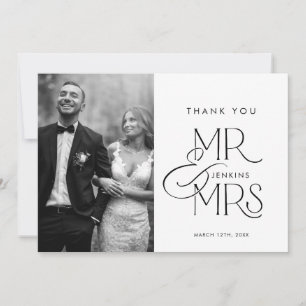Cartões de agradecimentos de Casamento de Fotos de