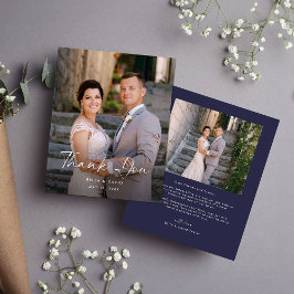 Cartões de agradecimentos de Casamento de Fotos do