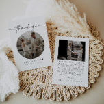 Cartões de agradecimentos de Casamento de Fotos do<br><div class="desc">Este é um elegante e moderno obrigado de casamento que você modelo apresenta uma bela fonte de caligrafia e design minimalista. Edite a maioria dos textos e todas as cores. // Para itens correspondentes, visite a coleção "ALICE" na certeira loja Nicole Zazzle. * Se você gosta deste design, mas não...</div>