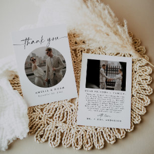 Cartões de agradecimentos de Casamento de Fotos do