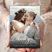 Cartões de agradecimentos de Casamento de Fotos do