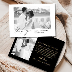 Cartões de agradecimentos de Casamento de Fotos do