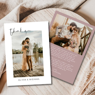 Cartões de agradecimentos de Casamento de Fotos do