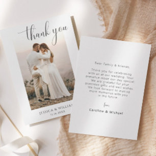 Cartões de agradecimentos de Casamento de Fotos El
