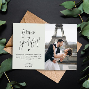 cartões de agradecimentos de casamento de fotos et