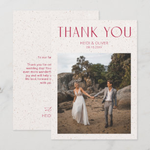 Cartões de agradecimentos de casamento de fotos ma