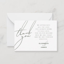 Cartões de agradecimentos de Casamento de Fotos Mi