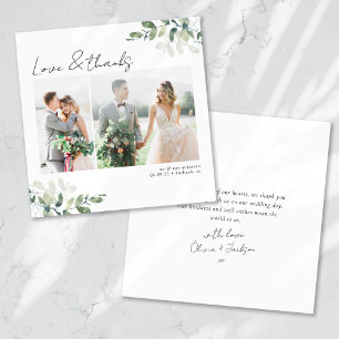 Cartões de agradecimentos de Casamento de Fotos Mi