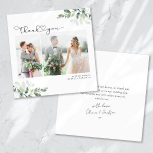 Cartões de agradecimentos de Casamento de Fotos Mi