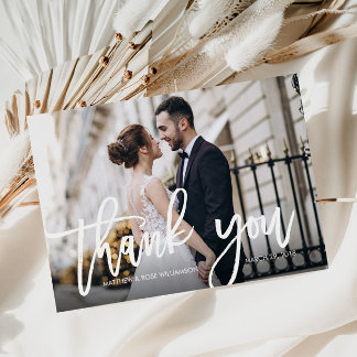 cartões de agradecimentos de casamento de fotos mo