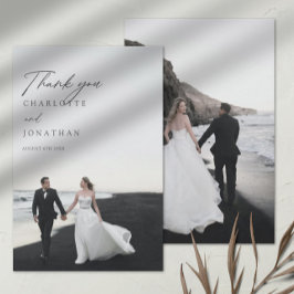 Cartões de agradecimentos de Casamento de Fotos Mo