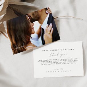 Cartões de agradecimentos de Casamento de Fotos Si