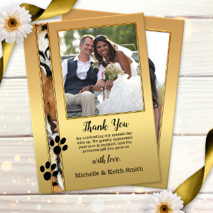 Cartões de agradecimentos De Casamento De Fotos Ti