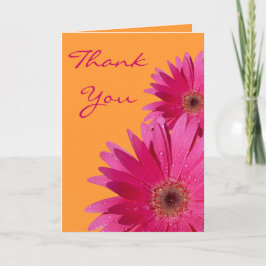 Cartões de agradecimentos de Casamento de Gerbera 