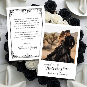 Cartões de agradecimentos De Casamento De Glam De