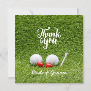 Cartões de agradecimentos de Casamento de Golfe co