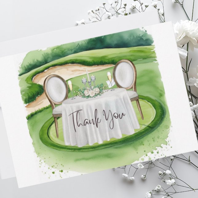 Cartões de agradecimentos de Casamento de Golfe pa (Criador carregado)