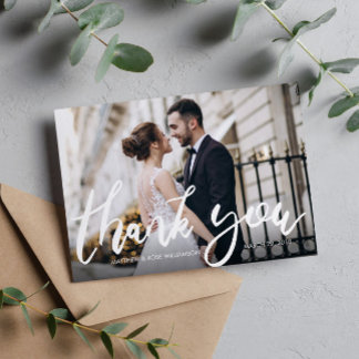 Cartões de agradecimentos de casamento de guião di