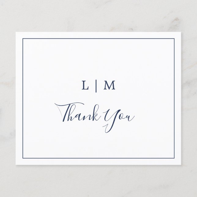 Cartões de agradecimentos de Casamento de Marinho  (Frente)