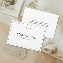 Cartões de agradecimentos de Casamento de Monogram