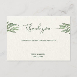 Cartões de agradecimentos de Casamento de Olive Sa